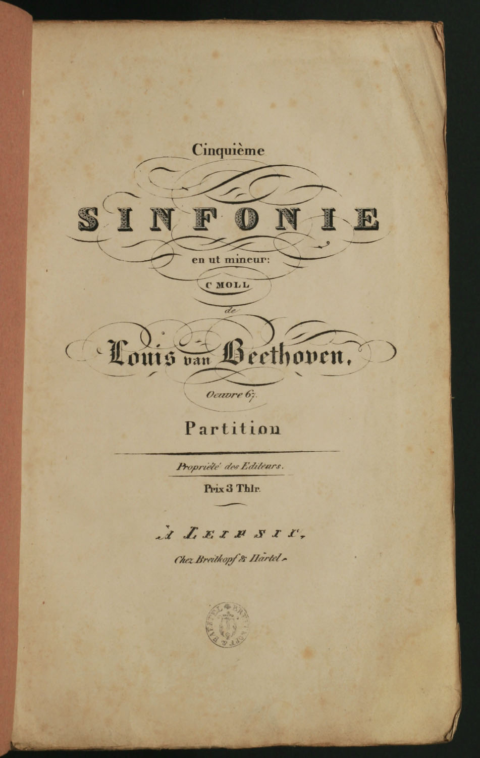 Beethoven's Fifth Symphony, First Edition